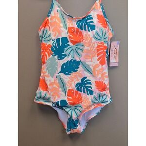 Serra XL 16-18 Women's Tankini One Piece Tropical Monstera Leaf Swimsuit NWT New